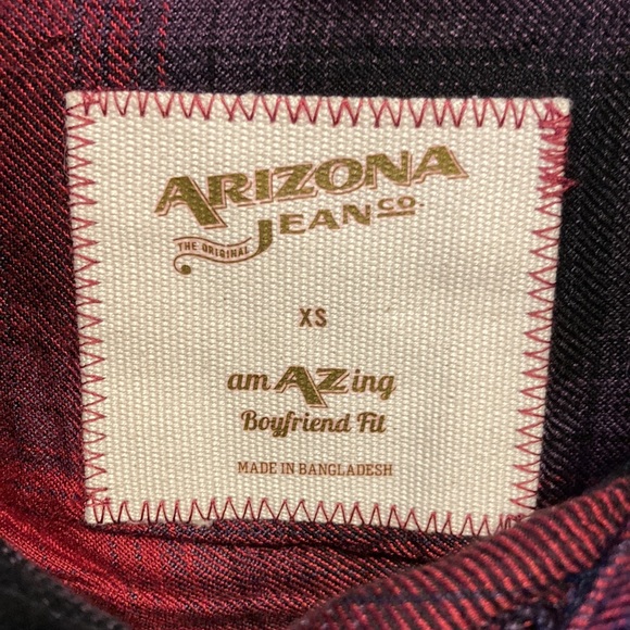 Arizona Jean Co Plaid Shirt Size XS Womens - Picture 2 of 7